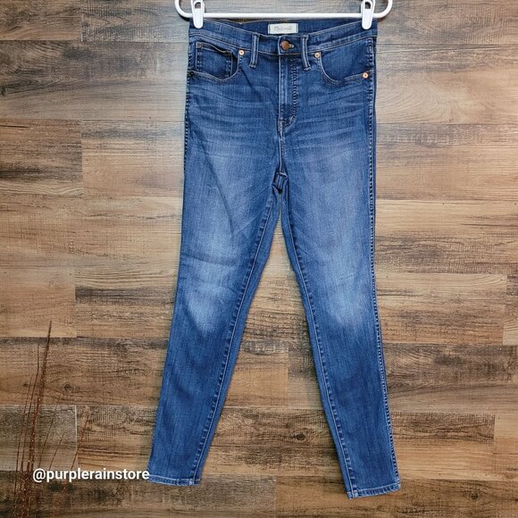 Madewell Jeans 28 Skinny 10" High Rise Danny Wash G7391 Tummy Control Stretch - Picture 1 of 13